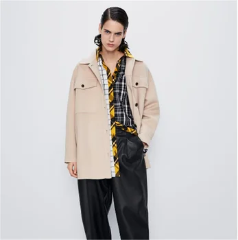 2020 ZA Spring New Women Slim Shirt Fashion Plaid Splicing Shirt Boho Long Sleeve Lapel Shirt Party Gift Wholesale
2020 ZA Spring New Women Slim Shirt Fashion Plaid Splicing Shirt Boho Long Sleeve Lapel Shirt Party Gift Wholesale