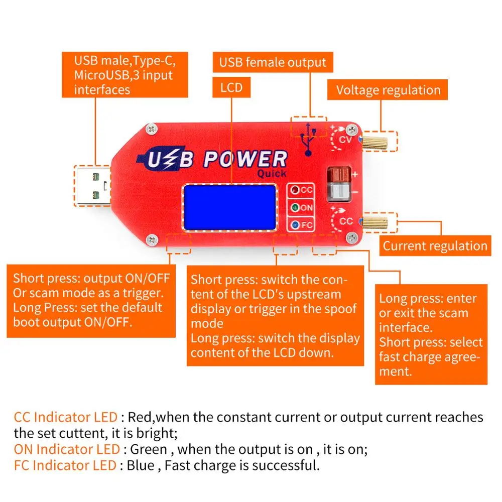 DP3A Digital display USB adjustable power module DC 1-30V 15W QC 2.0 3.0 FCP Quick charge laboratory power supply regulador
DP3A Digital display USB adjustable power module DC 1-30V 15W QC 2.0 3.0 FCP Quick charge laboratory power supply regulador
