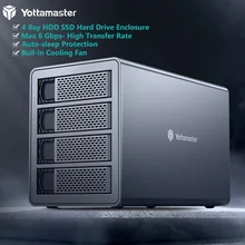Yottamaster FS4U3 HDD SSD Box 2.5" 3.5" USB 3.0 to SATA 3.0 For SATA HDD / SSD hard drive Alluminum 4- Bay Hard Drive Enclosure
Yottamaster FS4U3 HDD SSD Box 2.5" 3.5" USB 3.0 to SATA 3.0 For SATA HDD / SSD hard drive Alluminum 4- Bay Hard Drive Enclosure