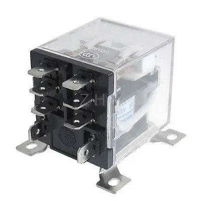 JQX-12F 2Z DC 12V 30A DPDT General Purpose Power Relay 8 Pin