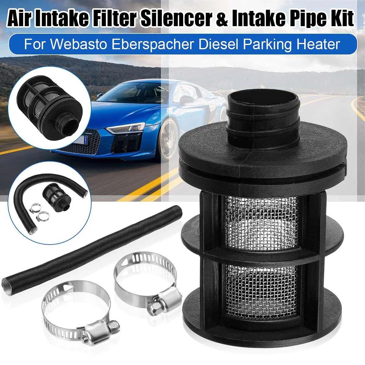 25mm Air Parking Heater Intake Filter Silencer Air Heater Ducting Pipe Hose Line For Webasto Eberspacher
25mm Air Parking Heater Intake Filter Silencer Air Heater Ducting Pipe Hose Line For Webasto Eberspacher
