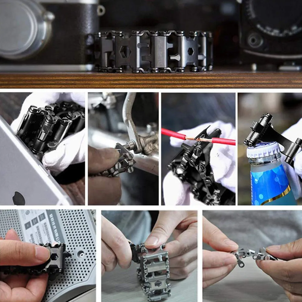 29 in 1 Multi Tools Bracelet Stainless Steel Survival Travel Friendly Bracelets QP2
29 in 1 Multi Tools Bracelet Stainless Steel Survival Travel Friendly Bracelets QP2
