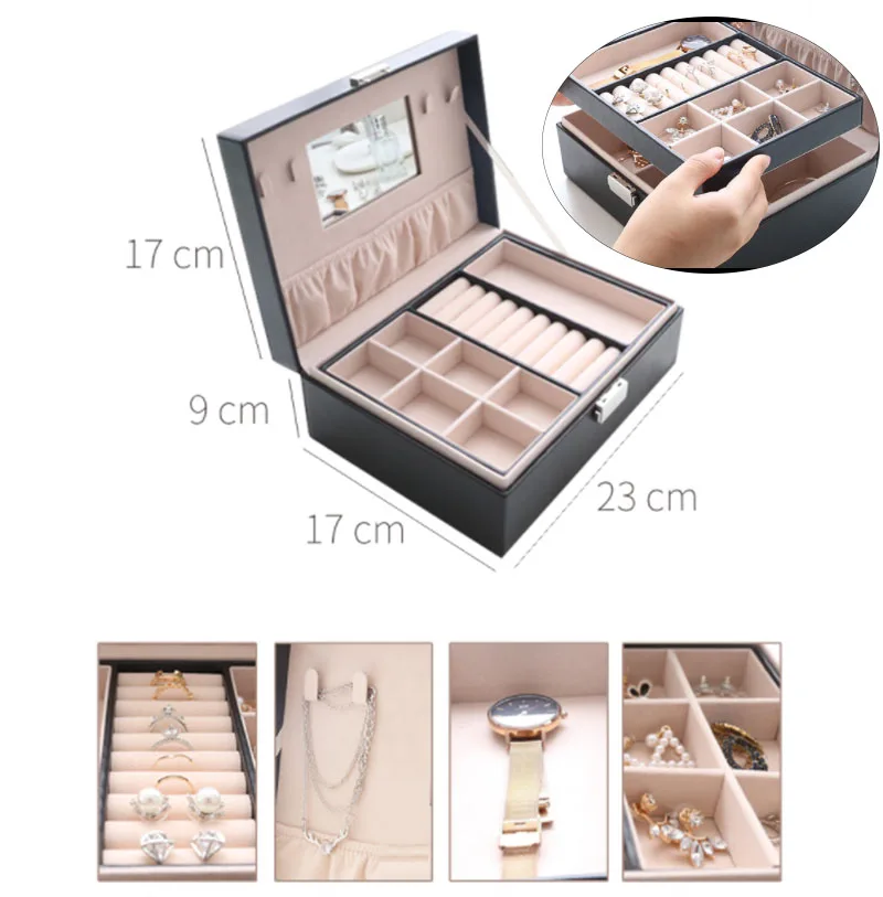 Cosmetic Storage Box With Lid PU Leather Material Jewelry Storage Box Double-layer Large-capacity Drawer Makeup Storage Box
Cosmetic Storage Box With Lid PU Leather Material Jewelry Storage Box Double-layer Large-capacity Drawer Makeup Storage Box