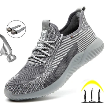 Steel Toe Safety Shoes Men Summer Breathable Sneakers Puncture Proof Work Shoes Anti-smashing Safety Boots zapatos de hombre
Steel Toe Safety Shoes Men Summer Breathable Sneakers Puncture Proof Work Shoes Anti-smashing Safety Boots zapatos de hombre