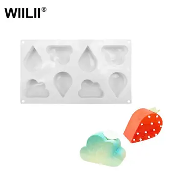 8 Cavities Raindrop Cloud Silicone Cake Mold For Baking Pastries Dessert Chocolate Moulds DIY Fodant Molds Cake Decoration Tools
8 Cavities Raindrop Cloud Silicone Cake Mold For Baking Pastries Dessert Chocolate Moulds DIY Fodant Molds Cake Decoration Tools