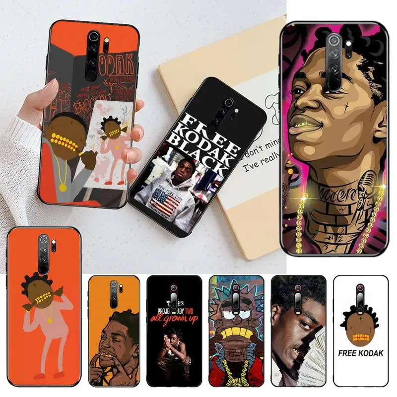 HPCHCJHM Kodak Black Rapper Black TPU Soft Phone Case Cover for Redmi Note 8 8A 8T 7 6 6A 5 5A 4 4X 4A Go Pro