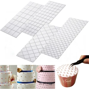 4pc/Set Grid Transparent Texture Mat Cake Border Decorating Tools Cake Mold Fondant Imprint Baking Mat Fondant Cutter Cake Tools
4pc/Set Grid Transparent Texture Mat Cake Border Decorating Tools Cake Mold Fondant Imprint Baking Mat Fondant Cutter Cake Tools
