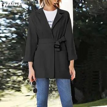 Elegant Lapel Coats Women's Blazers ZANZEA 2020 Spring Long Sleeve Jackets Female Solid Casual Overcoats Plus Size Outwears 5XL
Elegant Lapel Coats Women's Blazers ZANZEA 2020 Spring Long Sleeve Jackets Female Solid Casual Overcoats Plus Size Outwears 5XL