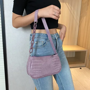 Baguette Bags for Women 2020 Chain Small Handbags Purses Shoulder Bag Simple PU Leather Stone Pattern Tote Bag Ladies Bolso
Baguette Bags for Women 2020 Chain Small Handbags Purses Shoulder Bag Simple PU Leather Stone Pattern Tote Bag Ladies Bolso