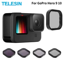 TELESIN ND8 ND16 ND32 CPL Lens Filter Set Aluminium Alloy Frame for GoPro Hero 9 10 Black Action Camera ND CPL Lens Accessoreis TELESIN ND8 ND16 ND32 CPL Lens Filter Set Aluminium Alloy Frame for GoPro Hero 9 10 Black Action Camera ND CPL Lens Accessoreis