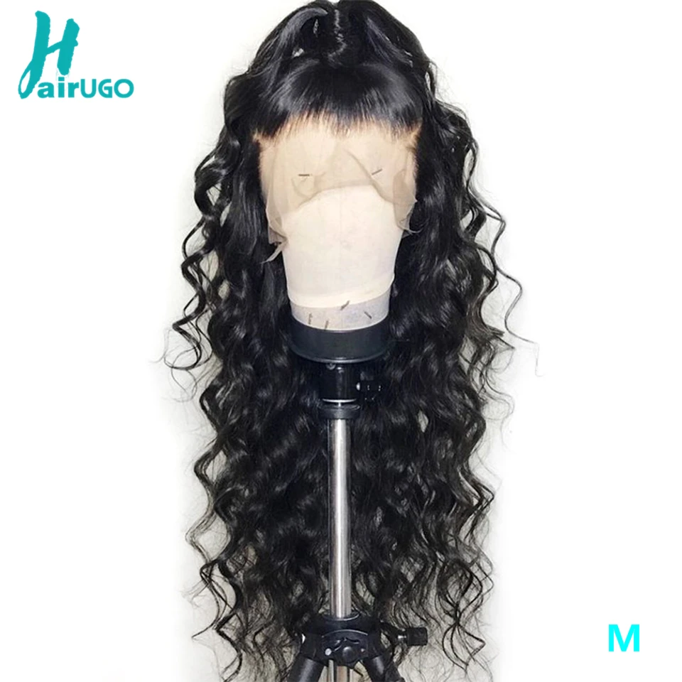 HairUGo 13*4 глубокая волна кружева фронта человеческие волосы парики 8 ''-22''