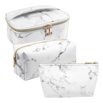AUAU-3 Pack Marble Makeup Bag Set Portable Toiletry Pouch Bag Waterproof Organizer Case Storage Makeup Brushes Bag for Women Gir
AUAU-3 Pack Marble Makeup Bag Set Portable Toiletry Pouch Bag Waterproof Organizer Case Storage Makeup Brushes Bag for Women Gir
