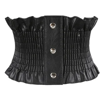 Elastic Wide Girdle Ladies Fashion Simple Pure Color 65*15cm Snap Button High Quality PU Streetwear Autumn Winter Warm Waistband
Elastic Wide Girdle Ladies Fashion Simple Pure Color 65*15cm Snap Button High Quality PU Streetwear Autumn Winter Warm Waistband