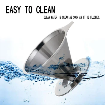 Hot Stainless Steel Coffee Filter Pour Over Funnel Brew Drip Tea Metal Mesh Basket Tool Reusable Kitchen Coffeeware Heat Insulat
Hot Stainless Steel Coffee Filter Pour Over Funnel Brew Drip Tea Metal Mesh Basket Tool Reusable Kitchen Coffeeware Heat Insulat