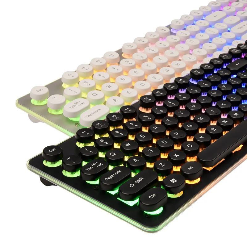 K19 Machinery Handfeel Keyboard Backlight Game Computer Desktop Home Punk Retro Shining Laptop USB Keyboard
K19 Machinery Handfeel Keyboard Backlight Game Computer Desktop Home Punk Retro Shining Laptop USB Keyboard