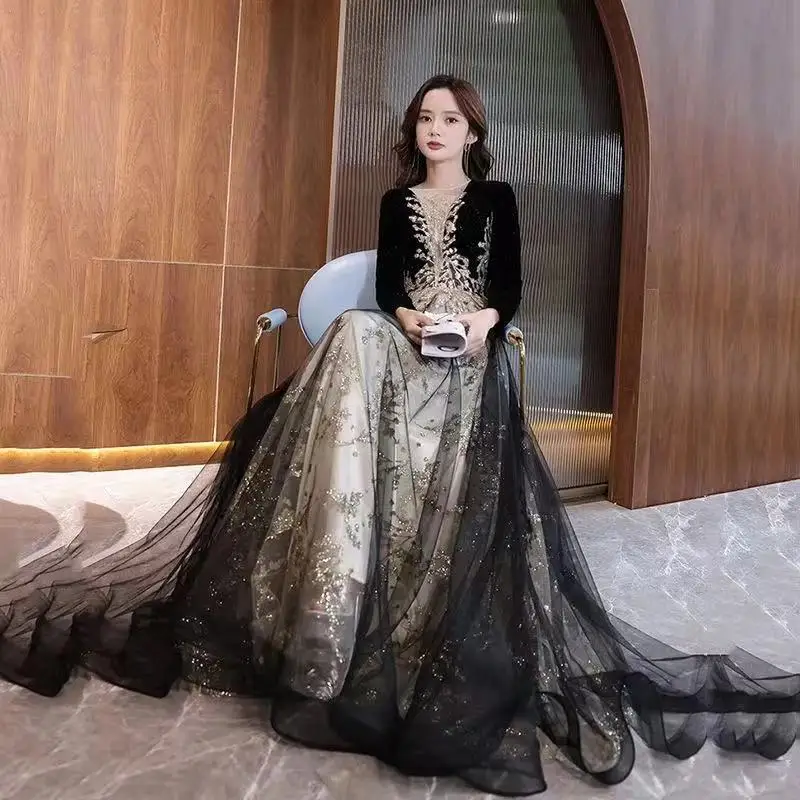 Party Dress Women Sexy Mesh Summer KALENMOS New Big Swing Empire Long Sleeve V-Neck Banquet Floor-Length Evening Maxi Vestidos
Party Dress Women Sexy Mesh Summer KALENMOS New Big Swing Empire Long Sleeve V-Neck Banquet Floor-Length Evening Maxi Vestidos
