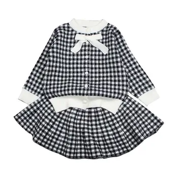 Autumn And Winter New Suit Skirt Toddler Baby Girl Knit Suit Plaid New Sweater + Short Skirt Two-Piece Bow Kids Fashion Clothes
Autumn And Winter New Suit Skirt Toddler Baby Girl Knit Suit Plaid New Sweater + Short Skirt Two-Piece Bow Kids Fashion Clothes