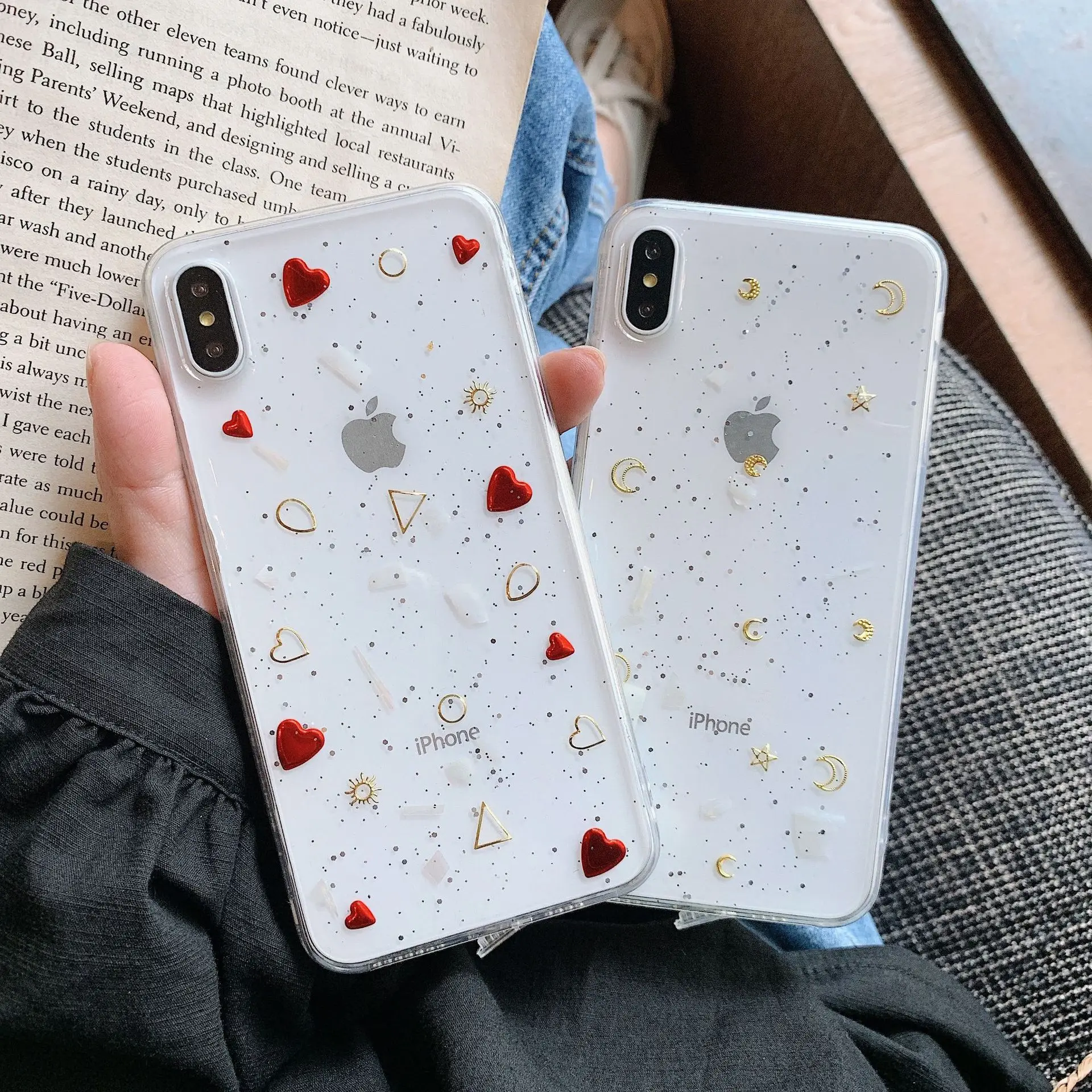 Moon Star Sun Heart Phone Case for iPhone XS MAX XR Geometric Triangle Transparent Back Cover for iPhone X 8 7 6S 6 Plus Coque
Moon Star Sun Heart Phone Case for iPhone XS MAX XR Geometric Triangle Transparent Back Cover for iPhone X 8 7 6S 6 Plus Coque
