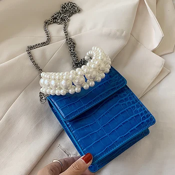 2020 NEW Women Bag Crocodile Pattern Pearl Handbag Cute Messenger Bag Retro Small Square Fashion Luxury Crossbody Shoulder Bag
2020 NEW Women Bag Crocodile Pattern Pearl Handbag Cute Messenger Bag Retro Small Square Fashion Luxury Crossbody Shoulder Bag