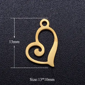 5pcs/lot Cute Heart Stainless Steel DIY Charms Wholesale DIY Pendants for Necklace Making Never Tarnish
5pcs/lot Cute Heart Stainless Steel DIY Charms Wholesale DIY Pendants for Necklace Making Never Tarnish