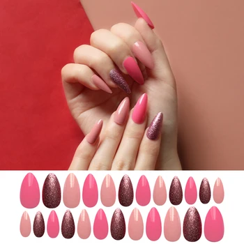 24pcs Sharp End Solid Color Fake Nail Art Design With Nail Adhesive Glue Tab Press On Nail Tips Fnished Nail Art Adhesive
24pcs Sharp End Solid Color Fake Nail Art Design With Nail Adhesive Glue Tab Press On Nail Tips Fnished Nail Art Adhesive