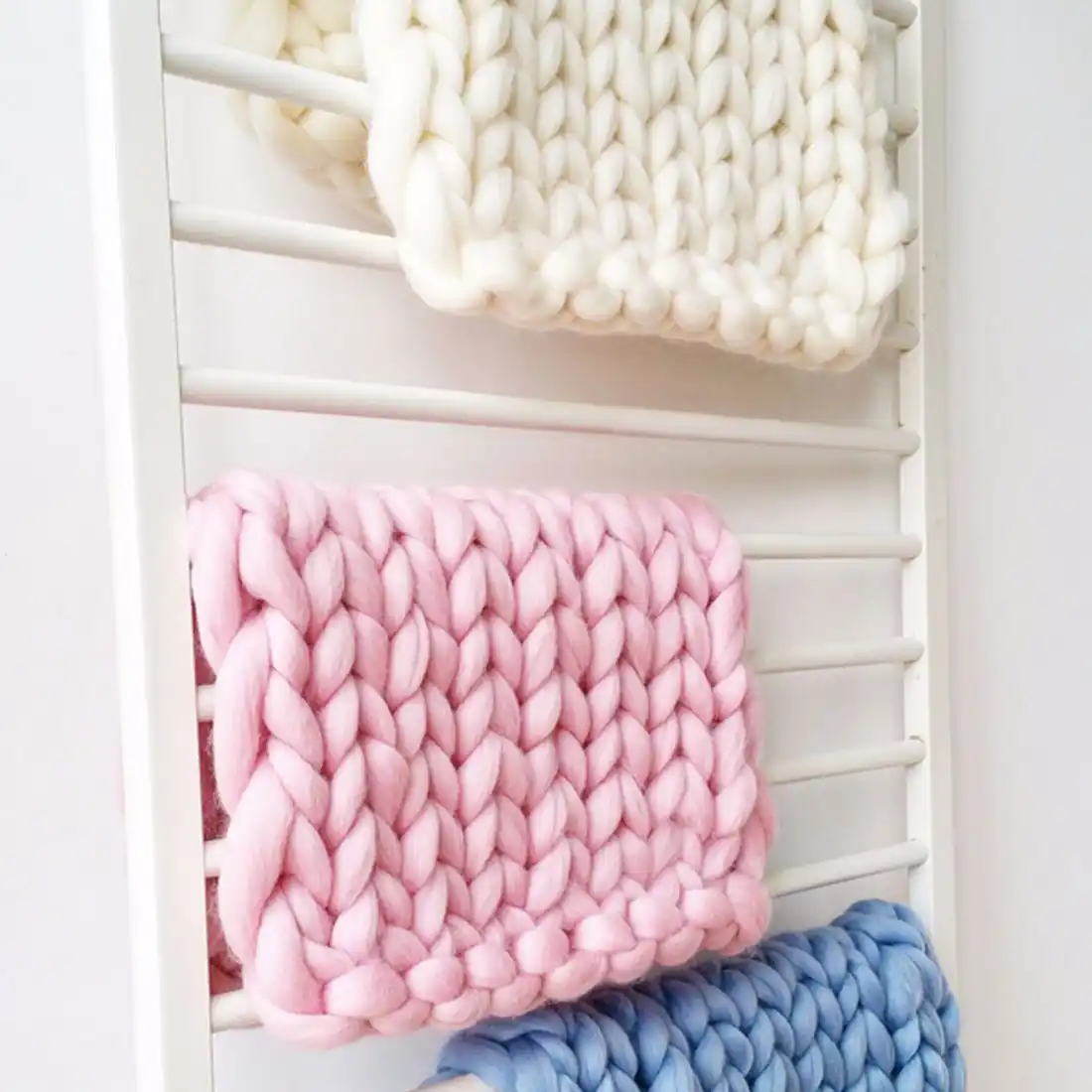 blanket newborn photography props chunky knit blanket basket