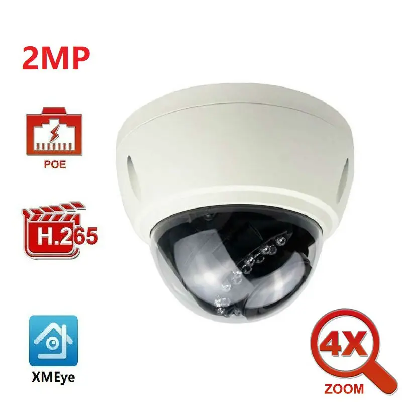 4x Optical Zoom 2MP Dome IP Camera Indoor Security Camera CCTV Network Camera Wide Angle IR 30m ONVIF
4x Optical Zoom 2MP Dome IP Camera Indoor Security Camera CCTV Network Camera Wide Angle IR 30m ONVIF