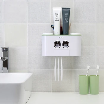 Creative Automatic Toothpaste Dispenser Washing Set Plastic Toothpaste Squeezers Toothbrush Holder Cup Bathroom Accessories
Creative Automatic Toothpaste Dispenser Washing Set Plastic Toothpaste Squeezers Toothbrush Holder Cup Bathroom Accessories