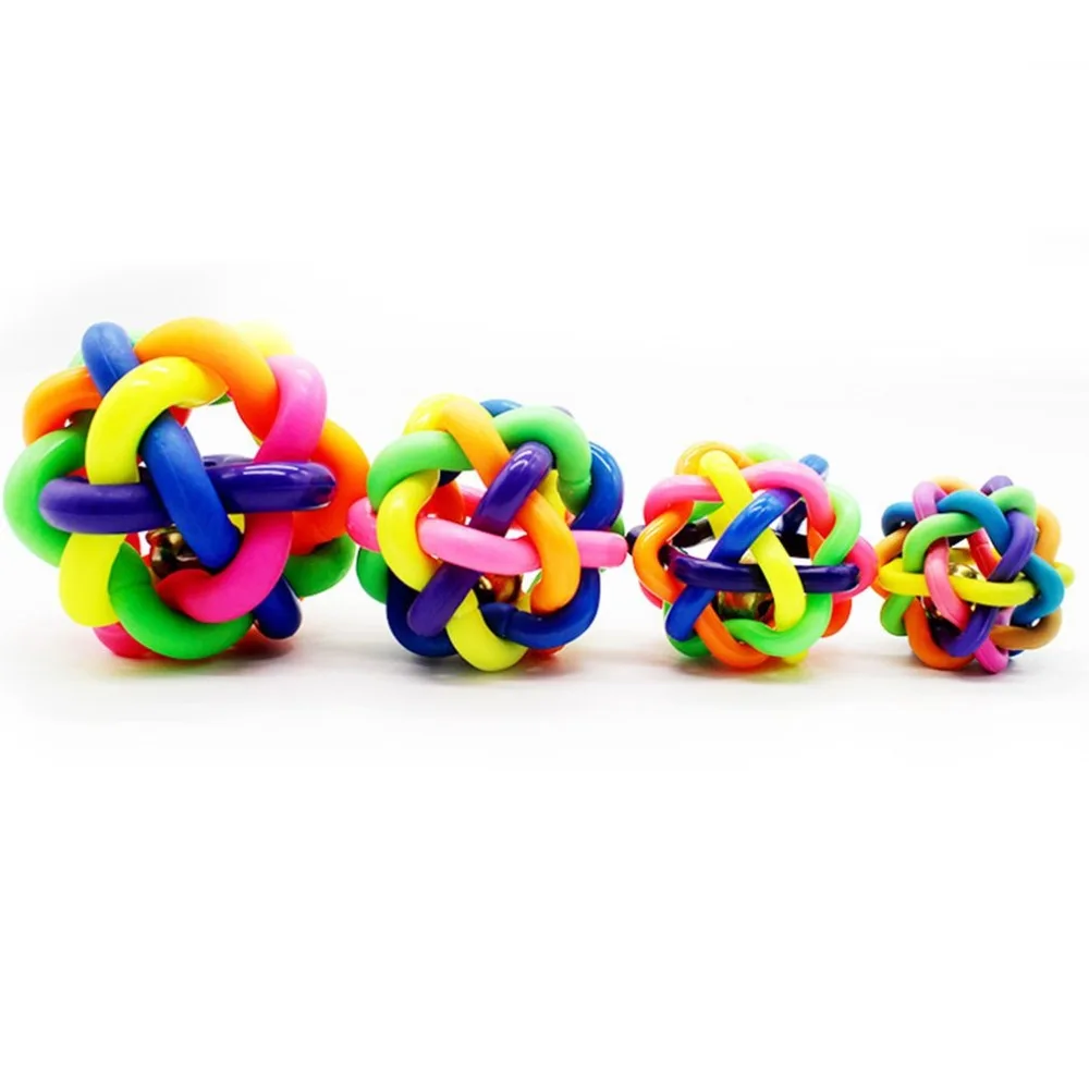 Colorful Rubber Dog Toys Pet Dog Cat Toy Round Woven Ball with Small Bell Toy For Dog Cat Kitten Interactive Toy
Colorful Rubber Dog Toys Pet Dog Cat Toy Round Woven Ball with Small Bell Toy For Dog Cat Kitten Interactive Toy
