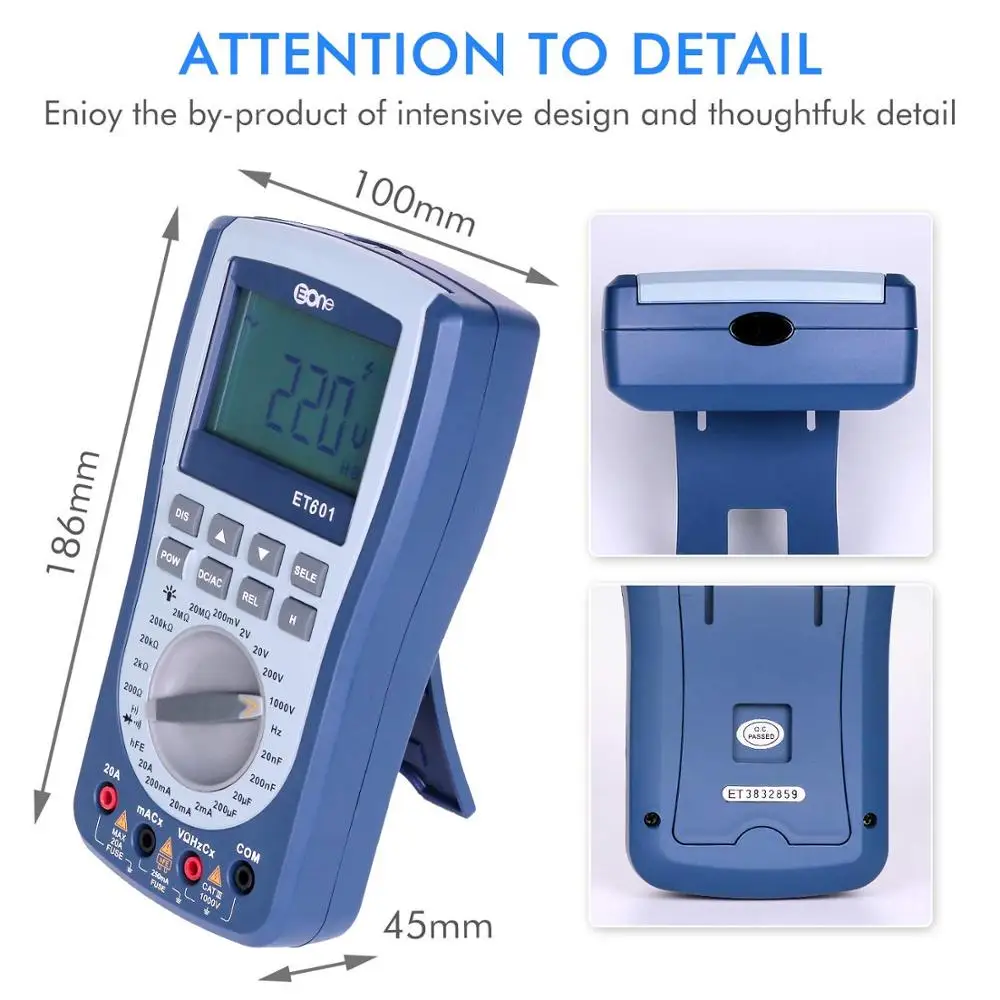 Hot Sell EONE ET201 LCD Display Screen Handheld Portable Digital Mini Oscilloscope with10KHz Bandwidth and 200Ksps Sampling Rate
Hot Sell EONE ET201 LCD Display Screen Handheld Portable Digital Mini Oscilloscope with10KHz Bandwidth and 200Ksps Sampling Rate