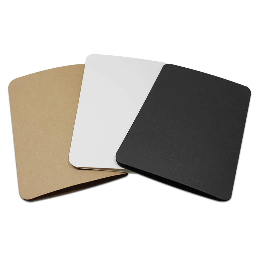 300pcs 20*15cm Brown White Kraft Paper Folding Blank Cards for Message Congratulations Invitation Gift Birthday Greeting Card