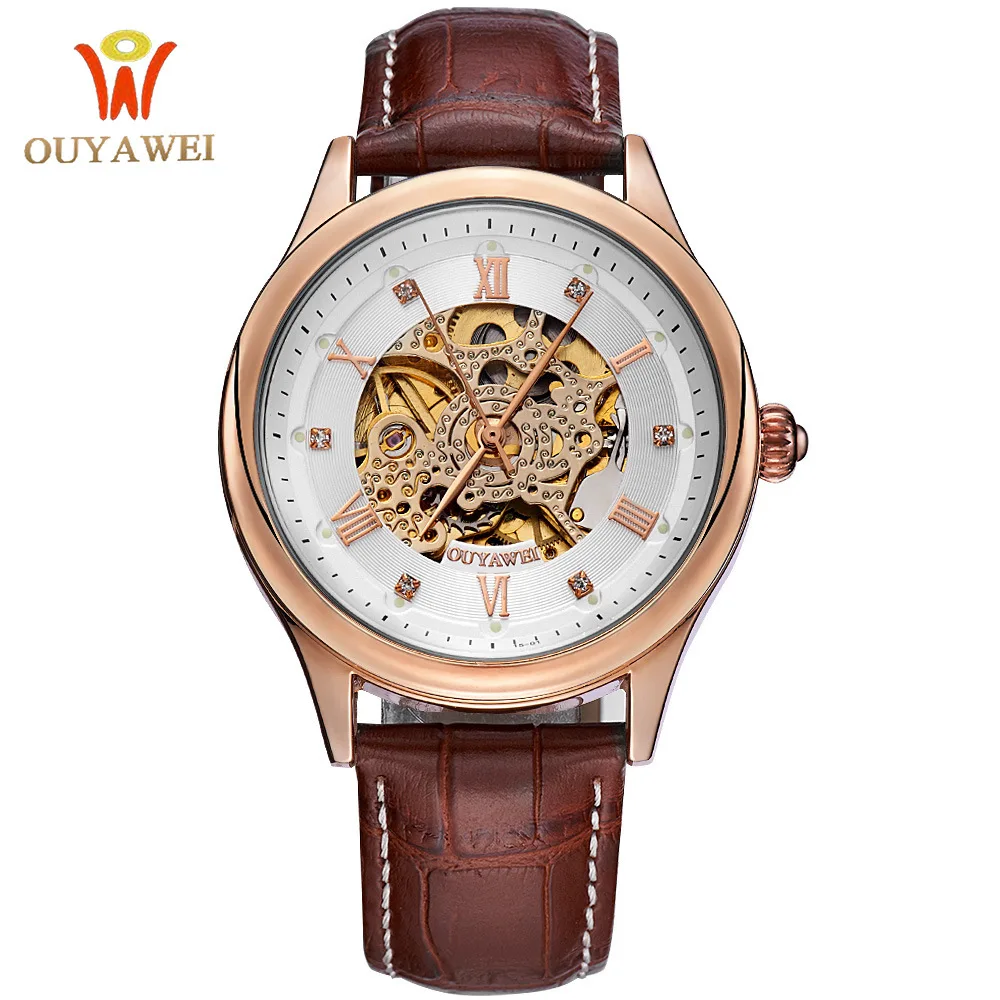 Ouyawei Fully Automatic Genuine Leather Waterproof Diamond Set MEN'S Mechanical Watch
Ouyawei Fully Automatic Genuine Leather Waterproof Diamond Set MEN'S Mechanical Watch