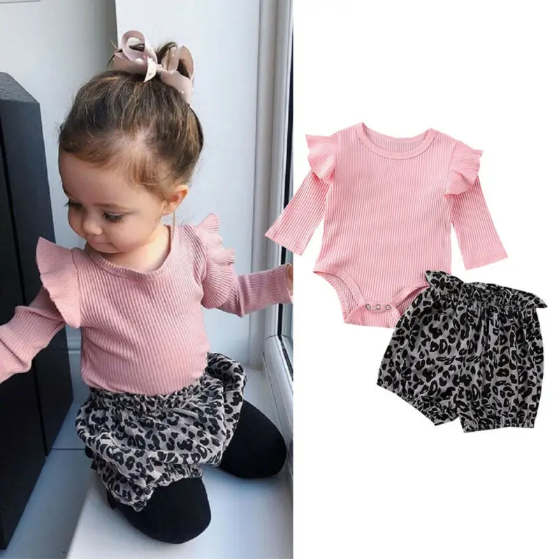 2020 Trendy Kids Baby Girl Long Sleeve Ruffle Romper Bodysuits Leopard Pattern Shorts Outfits Set 0-24 Months
2020 Trendy Kids Baby Girl Long Sleeve Ruffle Romper Bodysuits Leopard Pattern Shorts Outfits Set 0-24 Months