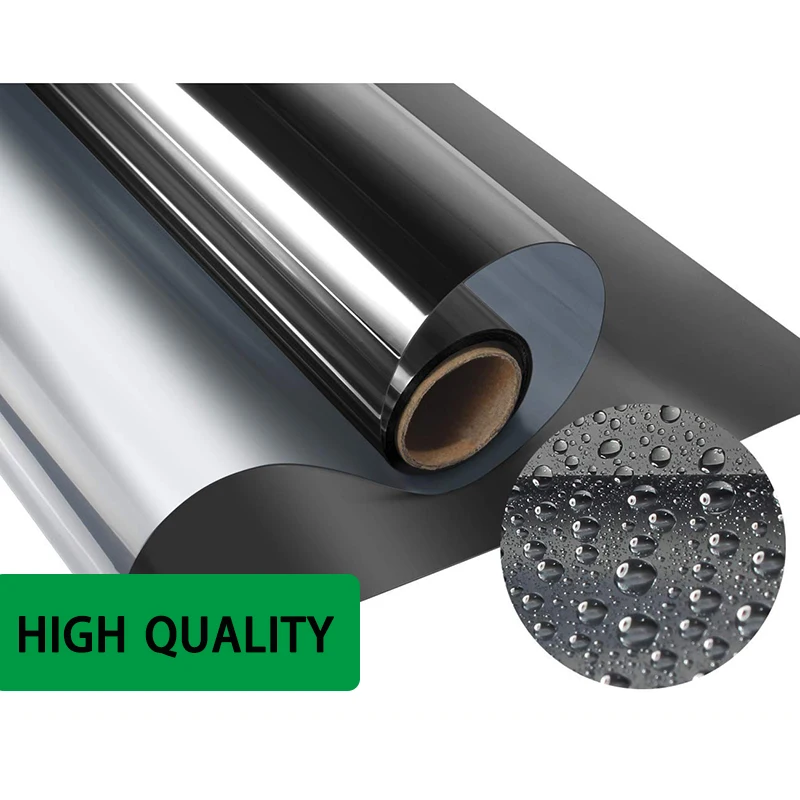 High Quality Black-Silver Mirror Window Film Reflective One Way Mirror Self-Adhesive Heat Control Glass Window Tint 60*500 Cm
High Quality Black-Silver Mirror Window Film Reflective One Way Mirror Self-Adhesive Heat Control Glass Window Tint 60*500 Cm