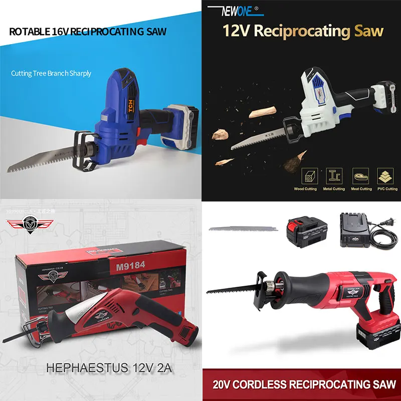 NEWONE High Performance Cordless Reciprocating Saws 12V\16V\20V Lithium Battery Power tool With Blades
NEWONE High Performance Cordless Reciprocating Saws 12V\16V\20V Lithium Battery Power tool With Blades