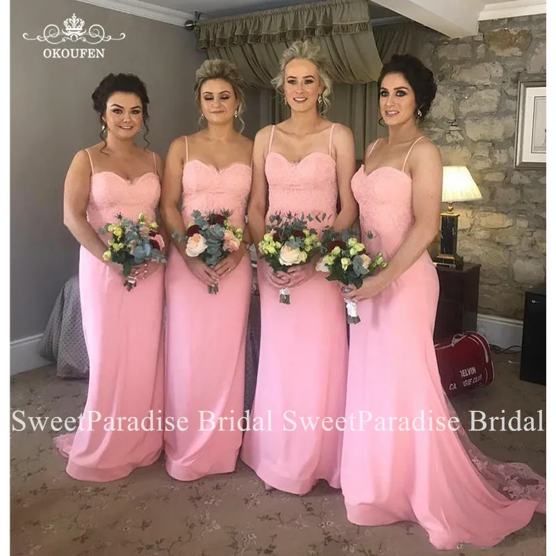 Bohemia Spaghetti Strap Bridesmaid Dresses In Pink Corset Back Mermaid Maid Of Honor Wedding Guest Dress Vestido Madrinha
Bohemia Spaghetti Strap Bridesmaid Dresses In Pink Corset Back Mermaid Maid Of Honor Wedding Guest Dress Vestido Madrinha