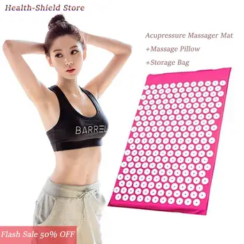 Acupressure Massager Mat Set Back Body Foot Cushion Massage Pad Relieve Stress Pain Shakti Acupuntura Yoga Spike Mat with Pillow
Acupressure Massager Mat Set Back Body Foot Cushion Massage Pad Relieve Stress Pain Shakti Acupuntura Yoga Spike Mat with Pillow