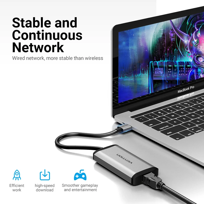 Vention USB 3 0 2 Ethernet адаптер к RJ45 Lan сетевая карта для Windows 10 8 1 7 XP Mac OS ноутбук ПК