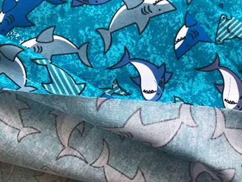 1 yard Cartoon shark pattern in blue cotton fabric handmade Sewing fabric width 110cm
1 yard Cartoon shark pattern in blue cotton fabric handmade Sewing fabric width 110cm
