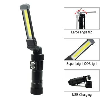 Super Bright 5 Modes Working Light Magnetic Rechargeable COB LED Flashlight Portable Foldable Car Repairing Camping Torch Lamp
Super Bright 5 Modes Working Light Magnetic Rechargeable COB LED Flashlight Portable Foldable Car Repairing Camping Torch Lamp
