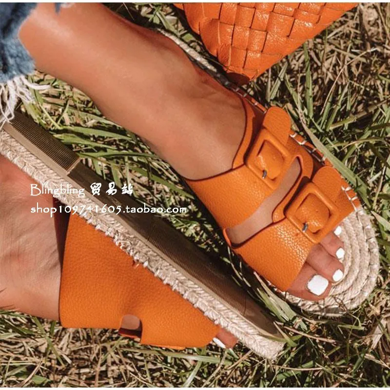 Women Hemp Rope Slippers Flat Beach Buckle Shoes Big
Women Hemp Rope Slippers Flat Beach Buckle Shoes Big