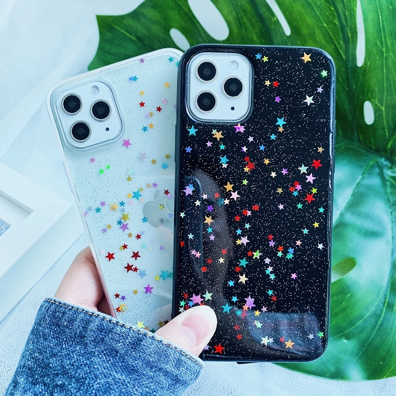 Блестящий мягкий прозрачный силиконовый чехол из ТПУ для iPhone 6 6s 7 8 Plus X XS XR 11 Pro