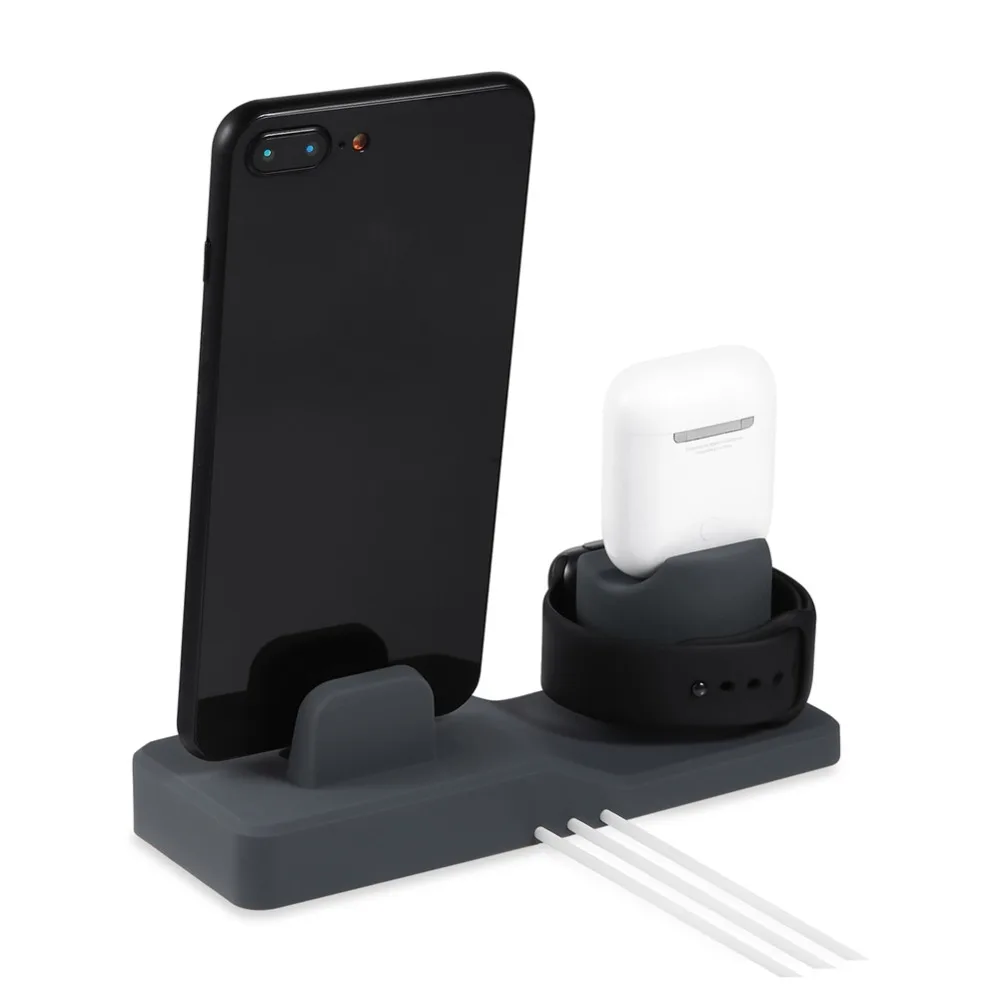 3-in-1 Mobile Charger Holder for iPhone 7 8 X XS Wireless Charging Base Stand for Airpods for Apple Watch 1 2 3 4
3-in-1 Mobile Charger Holder for iPhone 7 8 X XS Wireless Charging Base Stand for Airpods for Apple Watch 1 2 3 4