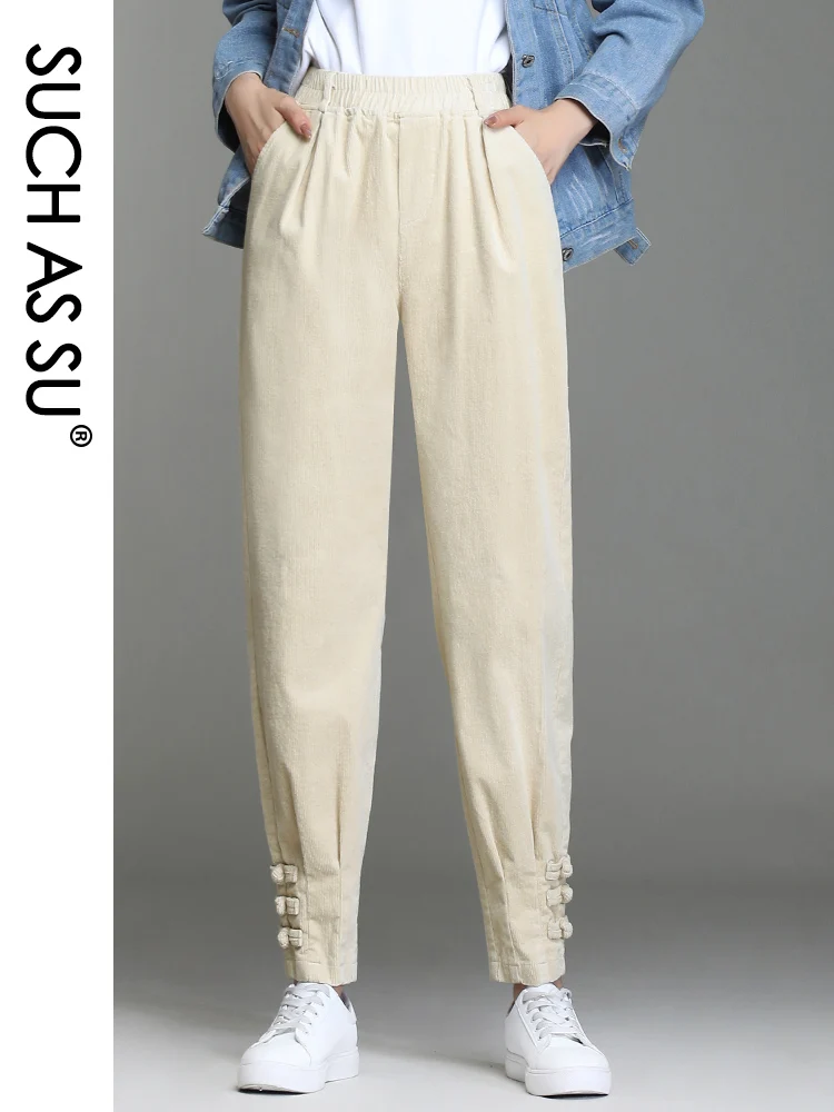 SUCH AS SU New Corduroy Pants Womens 4 Color Ankle-Length Skinny Pants S-4XL Plus Size Fall Winter 2019 Female Harem Pants
SUCH AS SU New Corduroy Pants Womens 4 Color Ankle-Length Skinny Pants S-4XL Plus Size Fall Winter 2019 Female Harem Pants