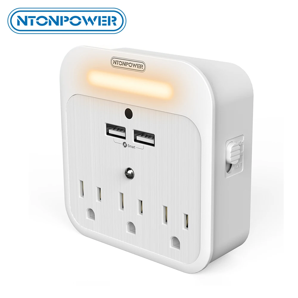 NTONPOWER US Plug Surge Protector Dimmer Switch Cordless Multi Plug USB Outlet Extender Usb Socket For Bathroom Kitchen Bedroom
NTONPOWER US Plug Surge Protector Dimmer Switch Cordless Multi Plug USB Outlet Extender Usb Socket For Bathroom Kitchen Bedroom