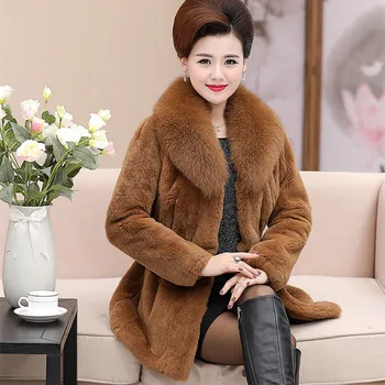 Women Faux Fur Coat Leather Grass Rabbit Fur Collar A Slim-haired Coat with A Fox Collar
Women Faux Fur Coat Leather Grass Rabbit Fur Collar A Slim-haired Coat with A Fox Collar