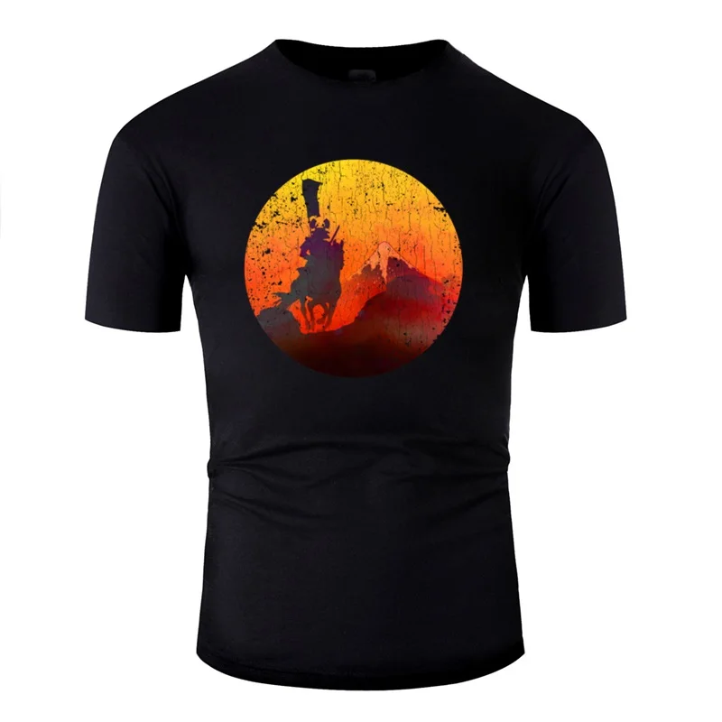 

Fashion Samurai Mt Fuji Sunrise (Vintage Look) Tshirt Men Cute Women T Shirts Crew Neck Short-Sleeve