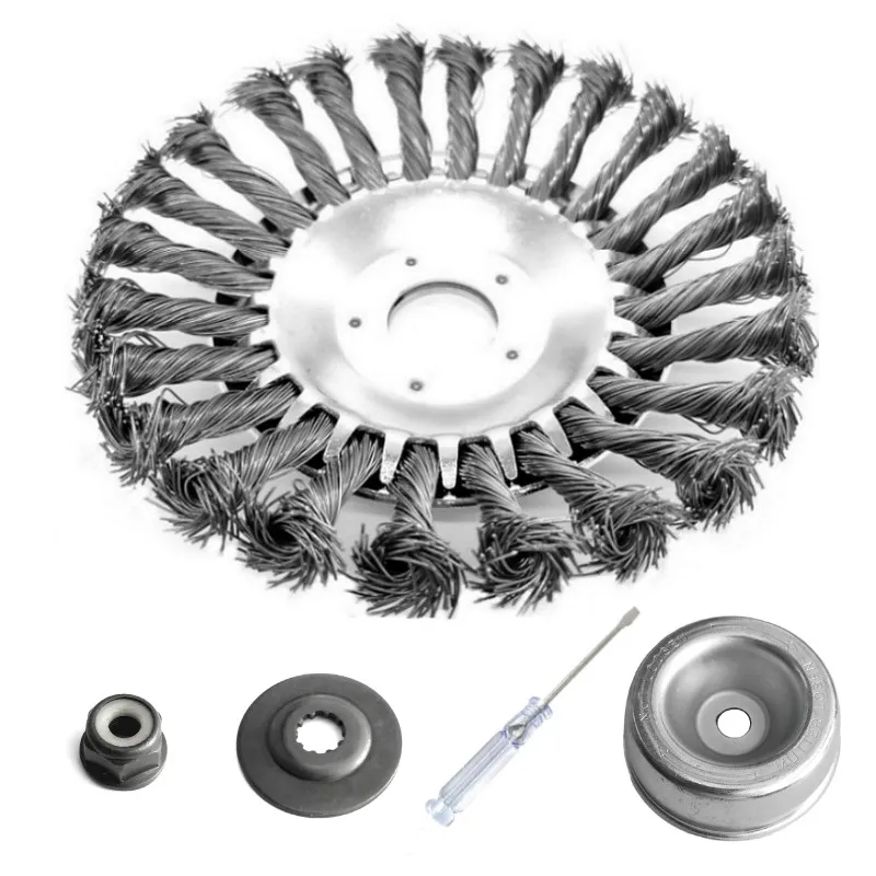 Description Picture 3 of itemBrushcutter Head and Gearbox Fixing Kit Steel Wire Trimmer Head Grass Weed Cutting Rusting Dust Removal Plate for Lawn Mover