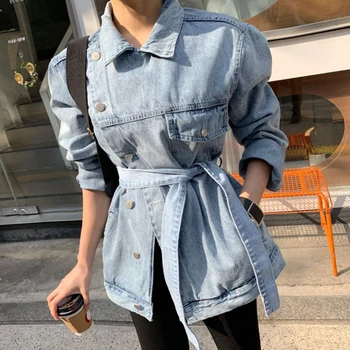 Asymmetrical Denim Women's Coats Lapel Collar Long Sleeve Lace Up Female Coat 2019 Autumn Oversized Fashion New Clothes
Asymmetrical Denim Women's Coats Lapel Collar Long Sleeve Lace Up Female Coat 2019 Autumn Oversized Fashion New Clothes