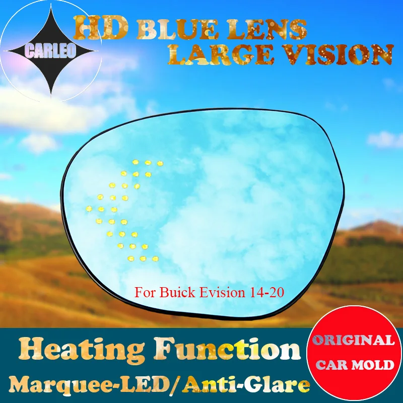 1 Pair Car Side View Mirror Lens for Buick EVISION 2014-2020 Blue Glass Large view With Heating Blind Spot Warning Marquee LED
1 Pair Car Side View Mirror Lens for Buick EVISION 2014-2020 Blue Glass Large view With Heating Blind Spot Warning Marquee LED